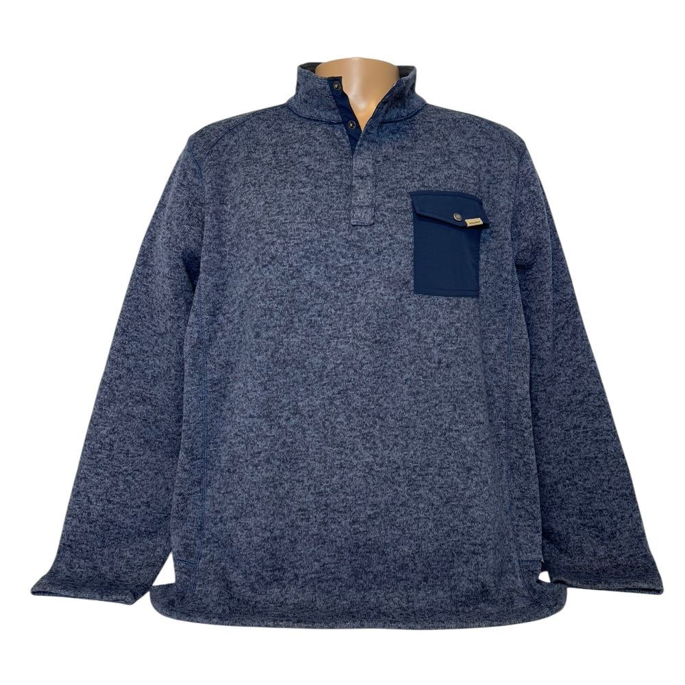 Woolrich Men's Size EXTRA LARGE Snap Button Long Sleeve Pocket Sweater Pullover